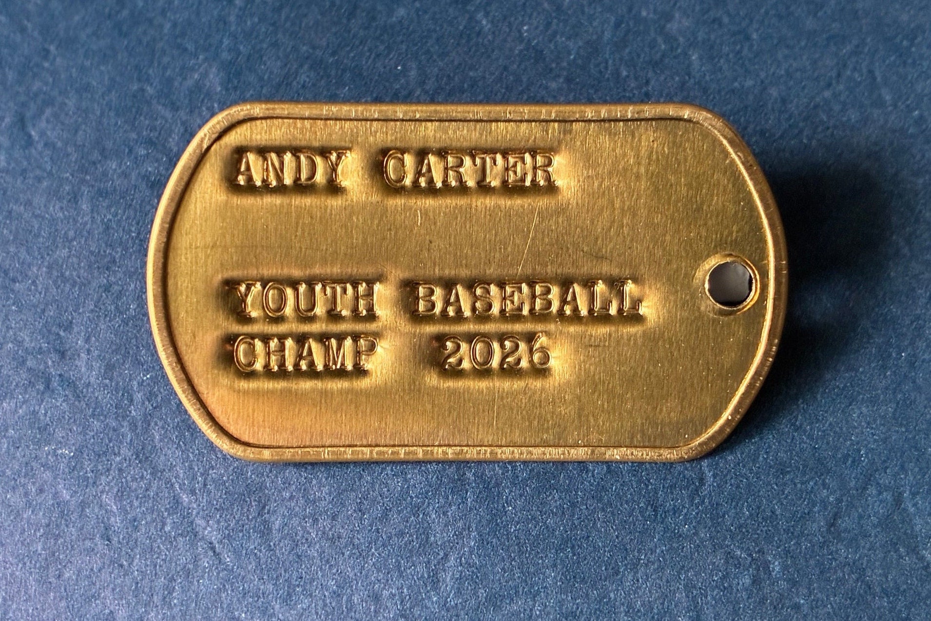 Commemorative Custom Brass Dog Tag